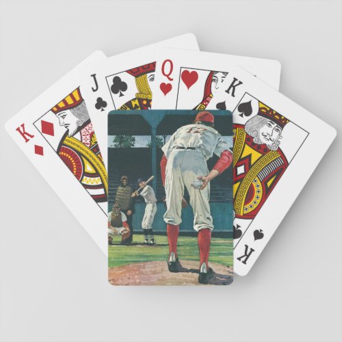 Vintage Sports Baseball Players Pitcher on Mound Playing Cards