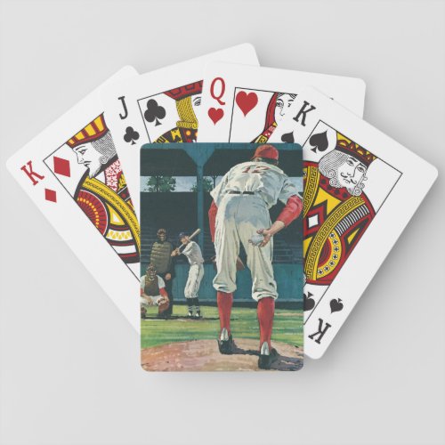 Vintage Sports Baseball Players Pitcher on Mound Poker Cards