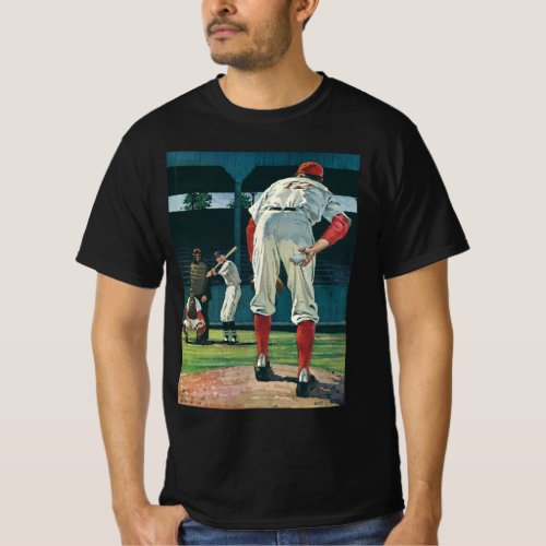 Vintage Sports Baseball Players Pitcher on Mound T_Shirt