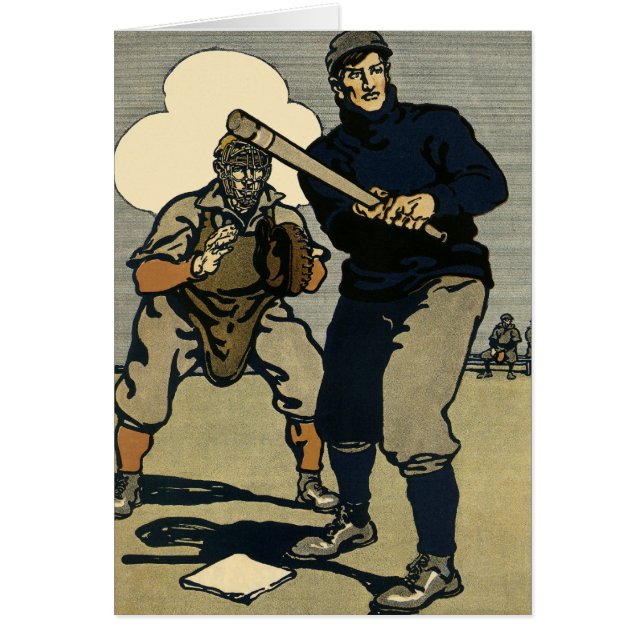Vintage Sports Baseball Players, Stylized Art (Front)