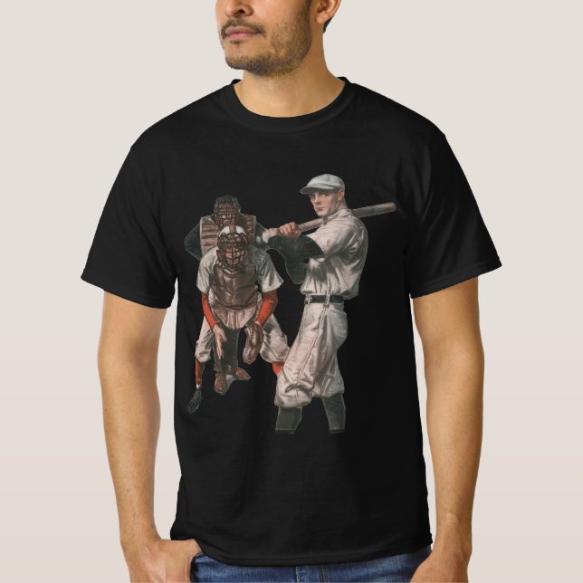 Vintage Sports Baseball Players T-Shirt (Front)