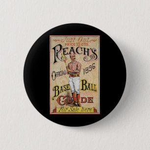 Vintage Sports Baseball, Reach's Guide Cover Art Button