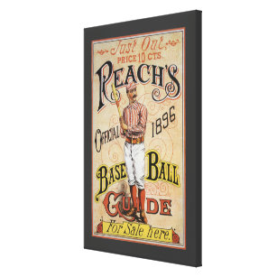 Vintage Sports Baseball, Reach's Guide Cover Art Canvas Print