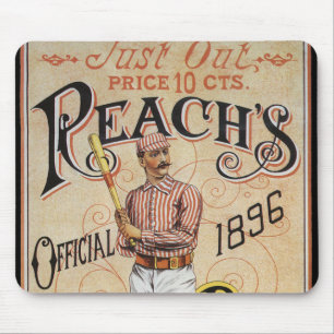 Vintage Sports Baseball, Reach's Guide Cover Art Mouse Pad