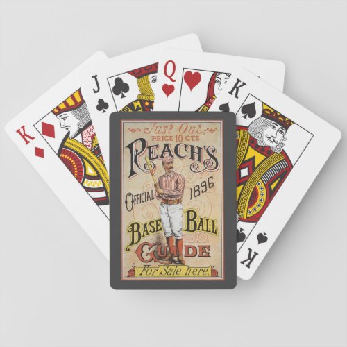 Vintage Sports Baseball Reachs Guide Cover Art Poker Cards