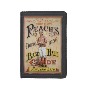 Vintage Sports Baseball, Reach's Guide Cover Art Tri-fold Wallet
