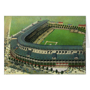 Vintage Sports Baseball Stadium, Aerial View