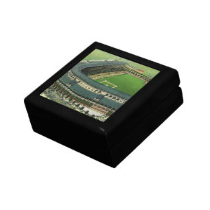 Vintage Sports Baseball Stadium, Aerial View Keepsake Box