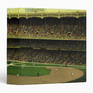 Vintage Sports Baseball Stadium with Crowds 3 Ring Binder