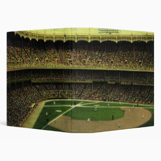 Vintage Sports Baseball Stadium with Crowds 3 Ring Binder