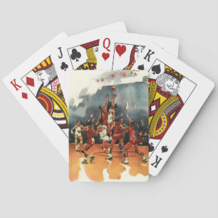 Vintage Sports Basketball Game, Basketball Players Poker Cards
