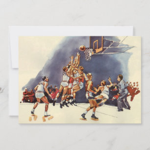Vintage Sports Basketball, Players in a Game