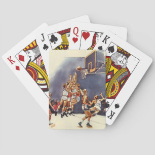 Vintage Sports Basketball, Players in a Game Poker Cards