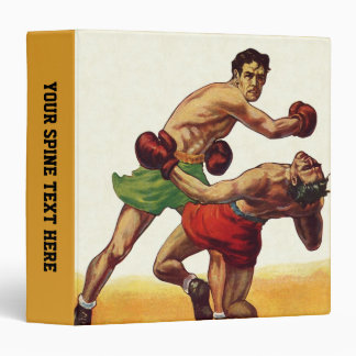 Vintage Sports Boxing, Boxers in a Fight 3 Ring Binder