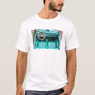 Vintage Sports Car Classic Bucket Seats Stick Illu T-Shirt