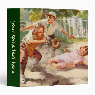 Vintage Sports, Children Play Stickball Baseball 3 Ring Binder