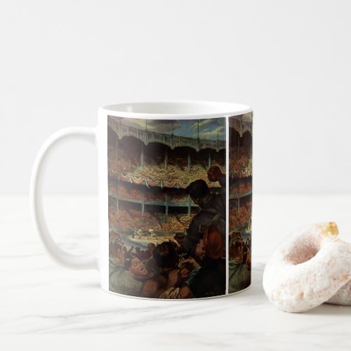 Vintage Sports Fans in a Baseball Stadium Coffee Mug