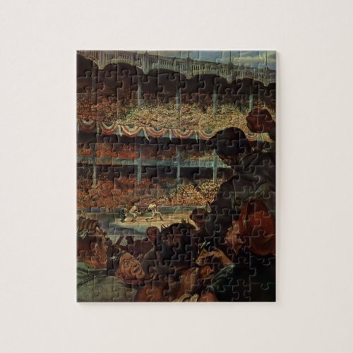 Vintage Sports Fans in a Baseball Stadium Jigsaw Puzzle