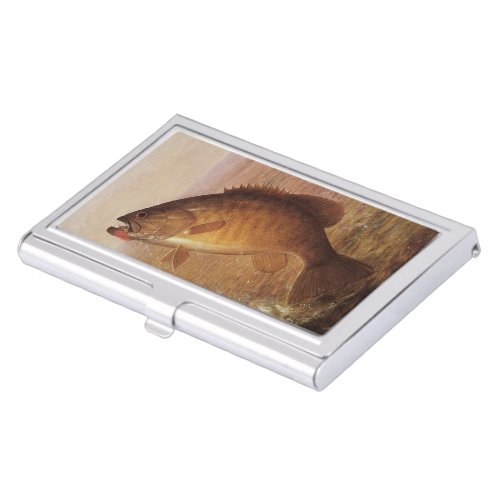 Vintage Sports Fishing Largemouth Brown Bass Fish Business Card Case