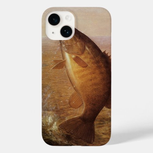 Vintage Sports Fishing Largemouth Brown Bass Fish Case_Mate iPhone 14 Case