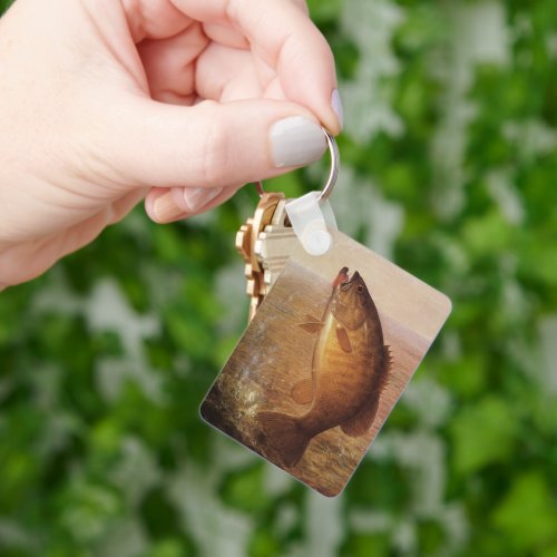 Vintage Sports Fishing Largemouth Brown Bass Fish Keychain