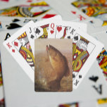 Vintage Sports Fishing, Largemouth Brown Bass Fish Playing Cards