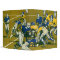 Vintage Sports Football Game, Gold vs. Blue Teams