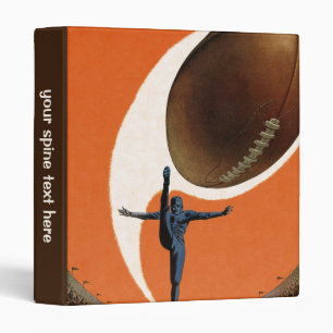 Vintage Sports, Football Player Kicking the Ball Binder