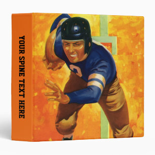Vintage Sports Football Player Quarterback Running 3 Ring Binder