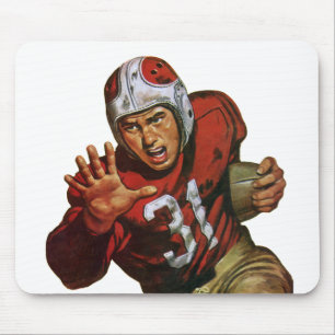 Vintage Sports Football Player Running Back No. 31 Mouse Pad