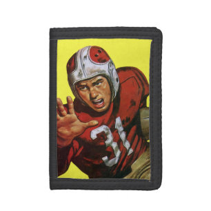 Vintage Sports Football Player Running Back No. 31 Trifold Wallet