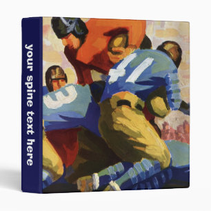Vintage Sports, Football Players in a Game 3 Ring Binder