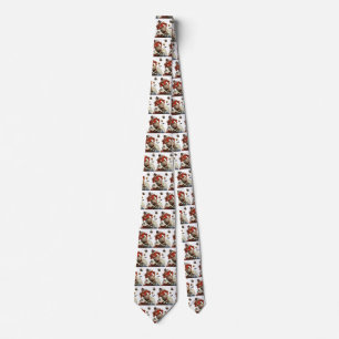 Vintage Sports Football Quarterback Player Running Neck Tie
