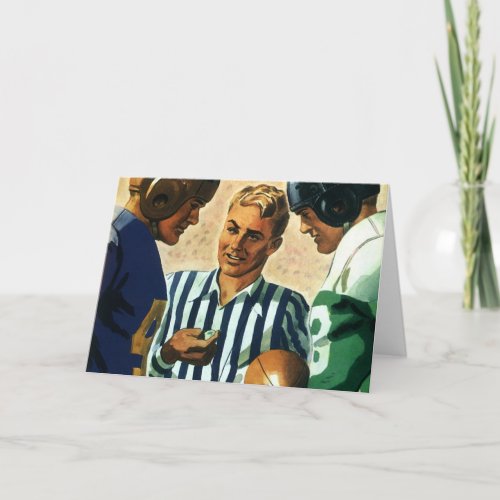 Vintage Sports Football Referee Coin Toss Card