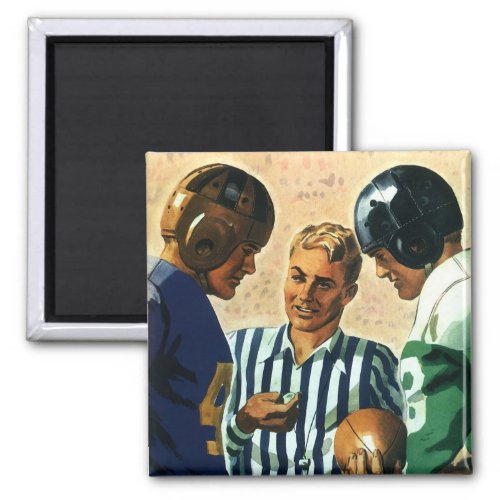 Vintage Sports Football Referee Coin Toss Magnet