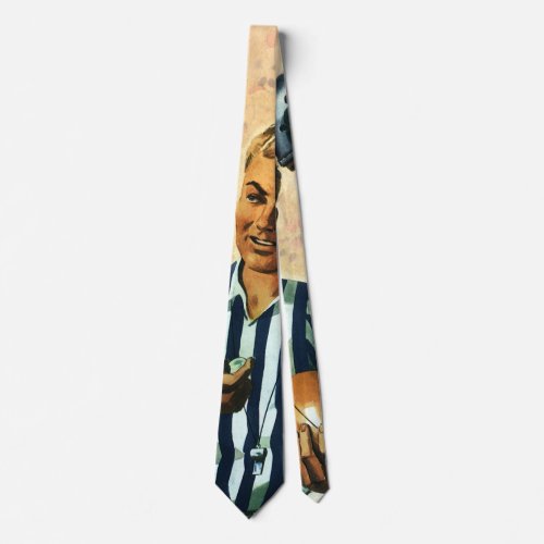 Vintage Sports Football Referee Coin Toss Neck Tie