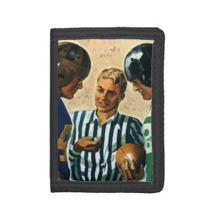 Vintage Sports, Football Referee Coin Toss Tri-fold Wallet