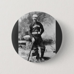 Vintage Sports Photo, Boston Baseball Player Pinback Button