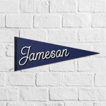 Vintage Sports Style Room Décor Custom Kids Name Pennant Flag