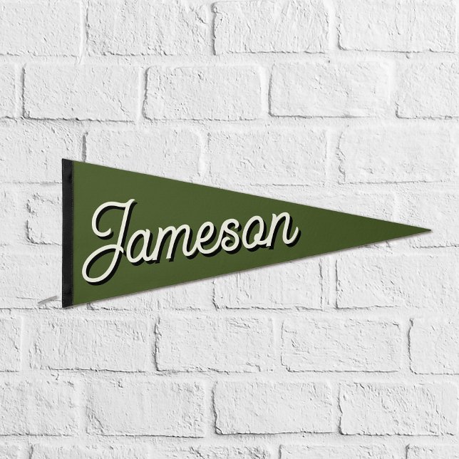 Vintage Sports Style Room Décor Kids Name Pennant Flag (Creator Uploaded)