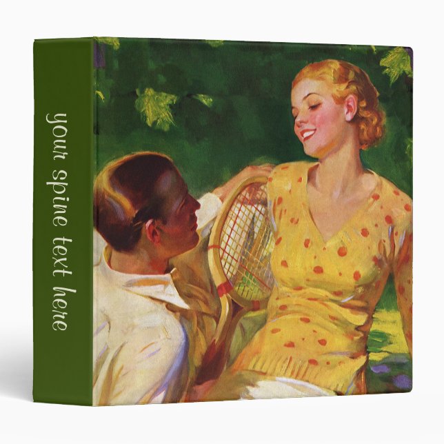 Vintage Sports Tennis, Love and Romance Binder (Front/Spine)