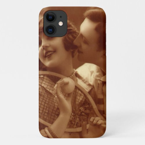 Vintage Sports Tennis Love and Romance iPhone 11 Case