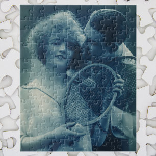 Vintage Sports Tennis, Love and Romance Jigsaw Puzzle