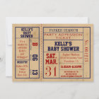 Vintage Sports Ticket Baby Shower Invite -Football