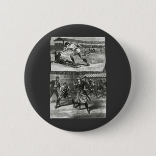 Vintage Sports, Victorian Women's Baseball Teams Button