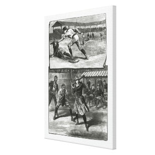 Vintage Sports, Victorian Women's Baseball Teams Canvas Print