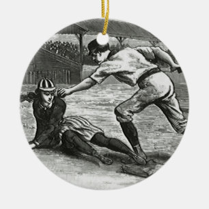 Vintage Sports, Victorian Women's Baseball Teams Ceramic Ornament