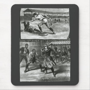 Vintage Sports, Victorian Women's Baseball Teams Mouse Pad