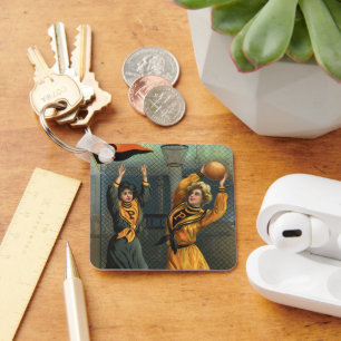 Vintage Sports, Women's Basketball Team at Game Keychain