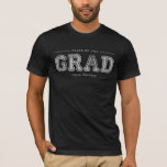 Vintage Sporty Editable Color Graduation Apparel T-Shirt<br><div class="desc">Celebrate the graduate with stylish apparels designed by Berry Berry Sweet! Matching items available. Visit our website at www.berryberrysweet.com for stylish stationery designs and personalized gifts!</div>